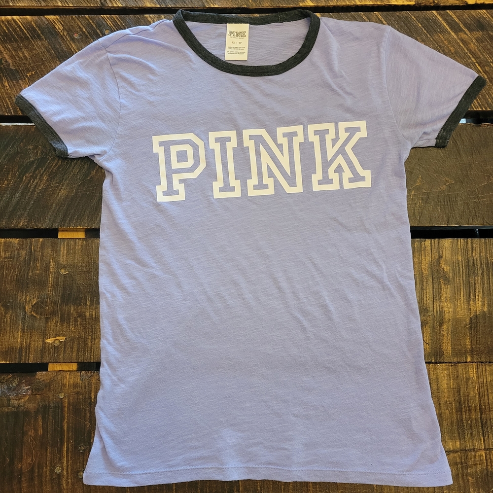 Pink Victoria Secret Graphic T-Shirt - Purple Size Xsmall Womans